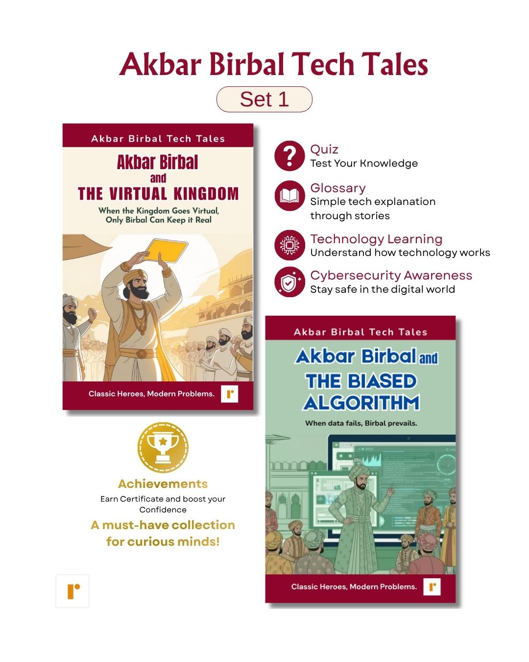 akbar birbal tech tales – set of 2 books (part 1) | children's stories on digital safety, cyber awareness | ages 8+ akbar birbal tech tales – set of 2 books (part 1) | children's stories on digital safety, cyber awareness | ages 8+