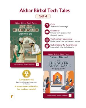 akbar birbal tech tales – set of 2 books (part 1) | children's stories on digital safety, cyber awareness | ages 8+