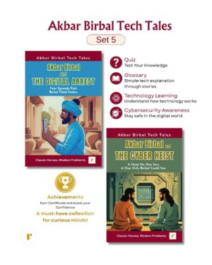akbar birbal tech tales – set of 2 books (part 1) | children's stories on digital safety, cyber awareness | ages 8+