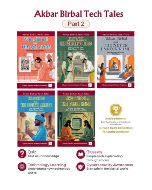akbar birbal tech tales – set of 5 books (part 1) | children's stories on digital safety, cyber awareness | ages 8+